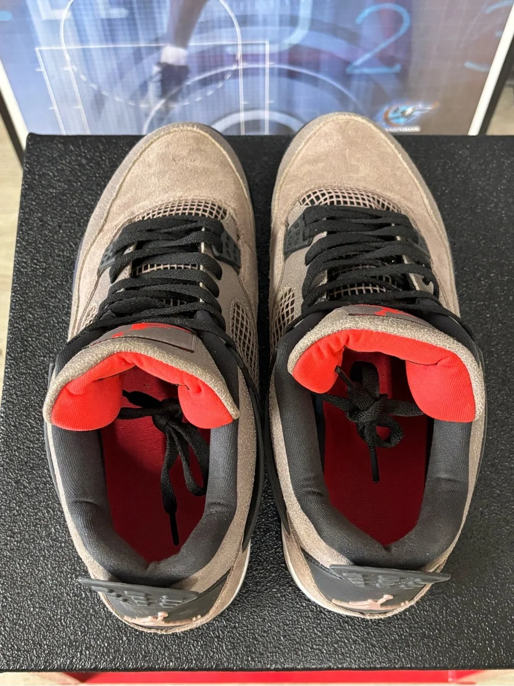 Size 13- Men’s Nike Air Jordan 4 Retro Taupe Haze/Blk/Red 2021 DB0732-200